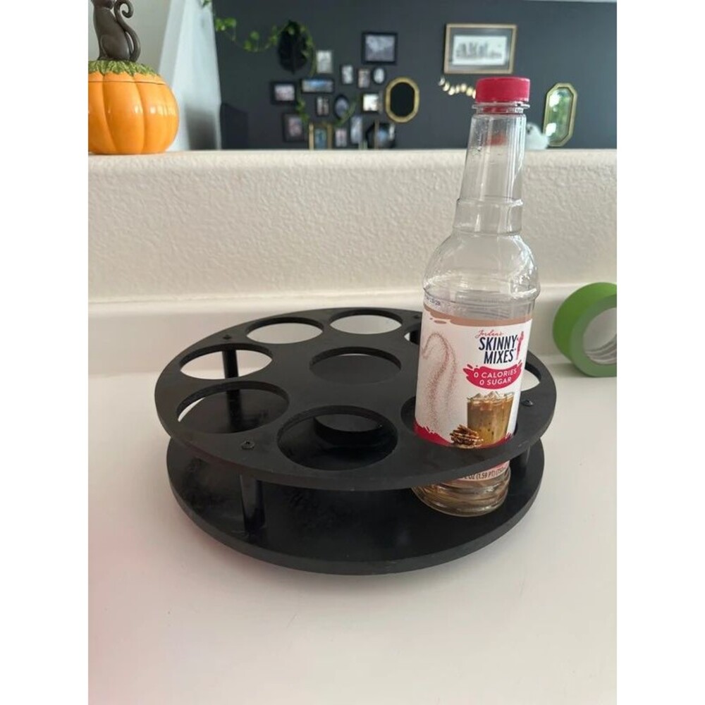 Coffee Bar Syrup Holder Lazy Susan
